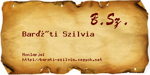 Baráti Szilvia névjegykártya